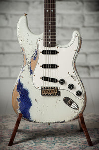 Fender '69 Stratocaster Super Heavy Relic Olympic White/Purple Sparkle #R149039