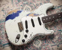 Fender '69 Stratocaster Super Heavy Relic Olympic White/Purple Sparkle #R149039