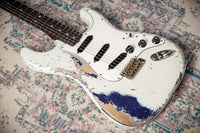 Fender '69 Stratocaster Super Heavy Relic Olympic White/Purple Sparkle #R149039