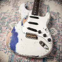 Fender '69 Stratocaster Super Heavy Relic Olympic White/Purple Sparkle #R149039