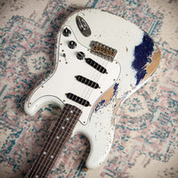 Fender '69 Stratocaster Super Heavy Relic Olympic White/Purple Sparkle #R149039