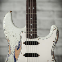 Fender '69 Stratocaster Super Heavy Relic Olympic White/Purple Sparkle #R149039