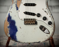 Fender '69 Stratocaster Super Heavy Relic Olympic White/Purple Sparkle #R149039