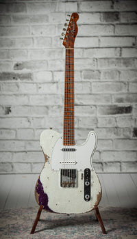 Fender '59 Telecaster Heavy Relic Olympic White/Magenta Sparkle #R147333