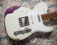 Fender '59 Telecaster Heavy Relic Olympic White/Magenta Sparkle #R147333
