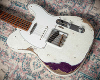 Fender '59 Telecaster Heavy Relic Olympic White/Magenta Sparkle #R147333