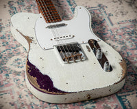 Fender '59 Telecaster Heavy Relic Olympic White/Magenta Sparkle #R147333