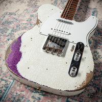 Fender '59 Telecaster Heavy Relic Olympic White/Magenta Sparkle #R147333
