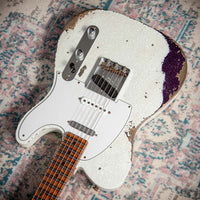 Fender '59 Telecaster Heavy Relic Olympic White/Magenta Sparkle #R147333