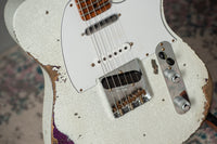 Fender '59 Telecaster Heavy Relic Olympic White/Magenta Sparkle #R147333
