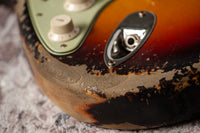 Fender Custom Shop '60 Stratocaster Left-Handed Super Heavy Relic, Faded 3-Color Sunburst, R132320