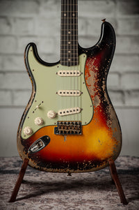 Fender Custom Shop '60 Stratocaster Left-Handed Super Heavy Relic, Faded 3-Color Sunburst, R132320