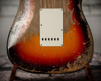 Fender Custom Shop '60 Stratocaster Left-Handed Super Heavy Relic, Faded 3-Color Sunburst, R132320