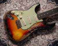 Fender Custom Shop '60 Stratocaster Left-Handed Super Heavy Relic, Faded 3-Color Sunburst, R132320