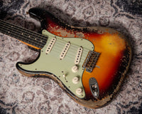 Fender Custom Shop '60 Stratocaster Left-Handed Super Heavy Relic, Faded 3-Color Sunburst, R132320