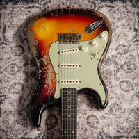 Fender Custom Shop '60 Stratocaster Left-Handed Super Heavy Relic, Faded 3-Color Sunburst, R132320