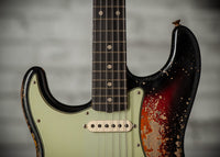 Fender Custom Shop '60 Stratocaster Left-Handed Super Heavy Relic, Faded 3-Color Sunburst, R132320
