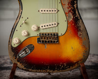 Fender Custom Shop '60 Stratocaster Left-Handed Super Heavy Relic, Faded 3-Color Sunburst, R132320