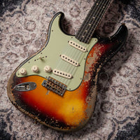 Fender Custom Shop '60 Stratocaster Left-Handed Super Heavy Relic, Faded 3-Color Sunburst, R132320