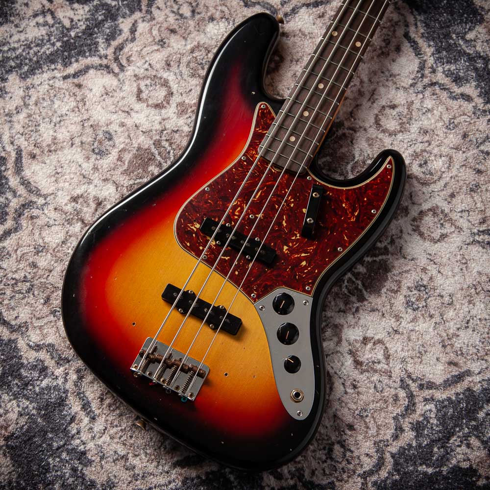Fender Custom Shop '64 Jazz Bass Journeyman Relic 3-Tone Sunburst SN# R150488