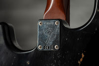 Fender 1967 Strat HSS Heavy Relic Black w/ Desert Sand Competition Stripe #R149095