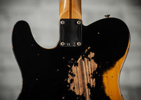 Fender Heavy Relic '52 Telecaster Ash Body Black over Butterscotch Handwound Pickups # R149323