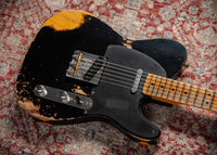 Fender Heavy Relic '52 Telecaster Ash Body Black over Butterscotch Handwound Pickups # R149323