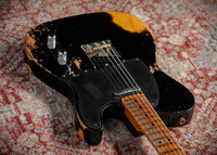 Fender Heavy Relic '52 Telecaster Ash Body Black over Butterscotch Handwound Pickups # R149323