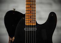 Fender Heavy Relic '52 Telecaster Ash Body Black over Butterscotch Handwound Pickups # R149323