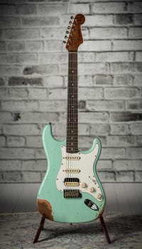 Fender Heavy Relic '60 Stratocaster HSS Roasted Neck Faded Surf Pearl Handwound Pickups # R117568