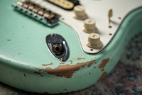 Fender Heavy Relic '60 Stratocaster HSS Roasted Neck Faded Surf Pearl Handwound Pickups # R117568