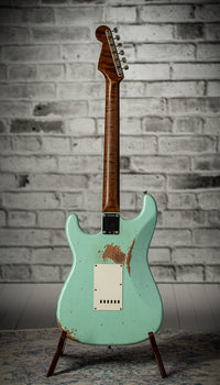 Fender Heavy Relic '60 Stratocaster HSS Roasted Neck Faded Surf Pearl Handwound Pickups # R117568
