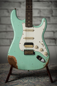Fender Heavy Relic '60 Stratocaster HSS Roasted Neck Faded Surf Pearl Handwound Pickups # R117568