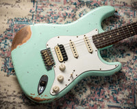 Fender Heavy Relic '60 Stratocaster HSS Roasted Neck Faded Surf Pearl Handwound Pickups # R117568