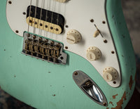 Fender Heavy Relic '60 Stratocaster HSS Roasted Neck Faded Surf Pearl Handwound Pickups # R117568