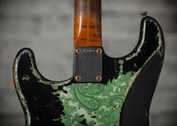 Fender Masterbuilt Austin MacNutt '59 Strat HSS Super Heavy Relic Black/ Green Paisley SN# R119873 USED