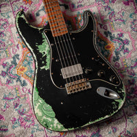 Fender Masterbuilt Austin MacNutt '59 Strat HSS Super Heavy Relic Black/ Green Paisley SN# R119873 USED