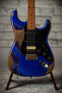 Fender Masterbuilt Levi Perry '57 Strat HSS Heavy Relic Cobalt Blue Metallic/ Purple Metallic SN# CZ557540