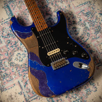 Fender Masterbuilt Levi Perry '57 Strat HSS Heavy Relic Cobalt Blue Metallic/ Purple Metallic SN# CZ557540