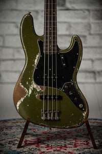 Fender Masterbuilt Levi Perry '61 Jazz Bass Super Heavy Relic Olive Drab SN# R120022
