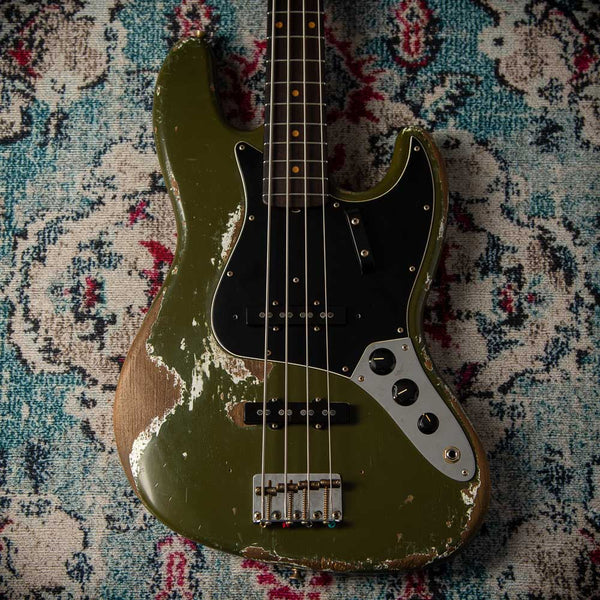 Fender Masterbuilt Levi Perry '61 Jazz Bass Super Heavy Relic Olive Drab SN# R120022