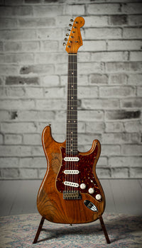 Fender Super Heavy Relic '62 Strat Roasted Ash Body Hand Wound Pickups Aged Natural SN# R134441 USED
