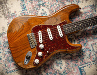 Fender Super Heavy Relic '62 Strat Roasted Ash Body Hand Wound Pickups Aged Natural SN# R134441 USED