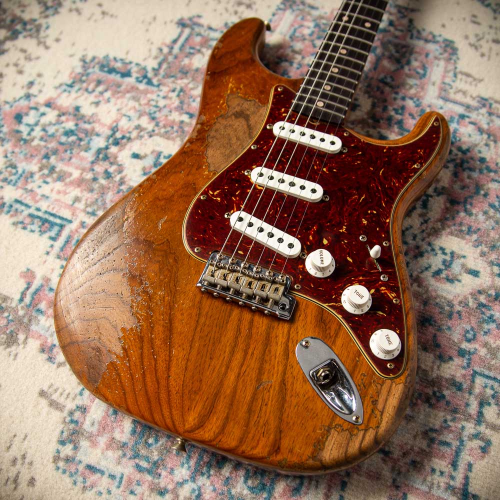 Fender Super Heavy Relic '62 Strat Roasted Ash Body Hand Wound Pickups Aged Natural SN# R134441 USED