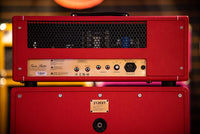 Friedman Twin Sister Head with Vertical 2x12 Cabinet Red Tolex Salt and Pepper Grill