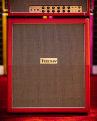 Friedman Twin Sister Head with Vertical 2x12 Cabinet Red Tolex Salt and Pepper Grill