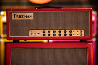 Friedman Twin Sister Head with Vertical 2x12 Cabinet Red Tolex Salt and Pepper Grill