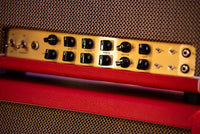 Friedman Twin Sister Head with Vertical 2x12 Cabinet Red Tolex Salt and Pepper Grill
