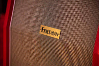 Friedman Twin Sister Head with Vertical 2x12 Cabinet Red Tolex Salt and Pepper Grill