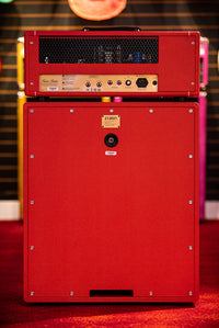 Friedman Twin Sister Head with Vertical 2x12 Cabinet Red Tolex Salt and Pepper Grill